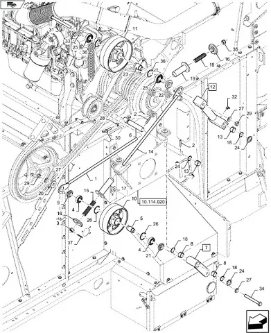87484185 - Ролик натяжителя ремня привода ГСТ у шкива осн. CX6